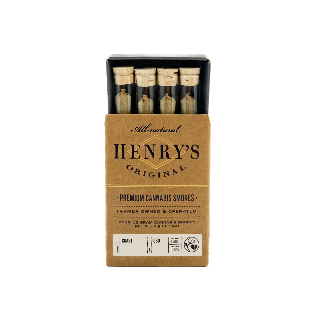 Buy Henry's Original Pre-Rolls Coast CBD 2g / 4-Pack image