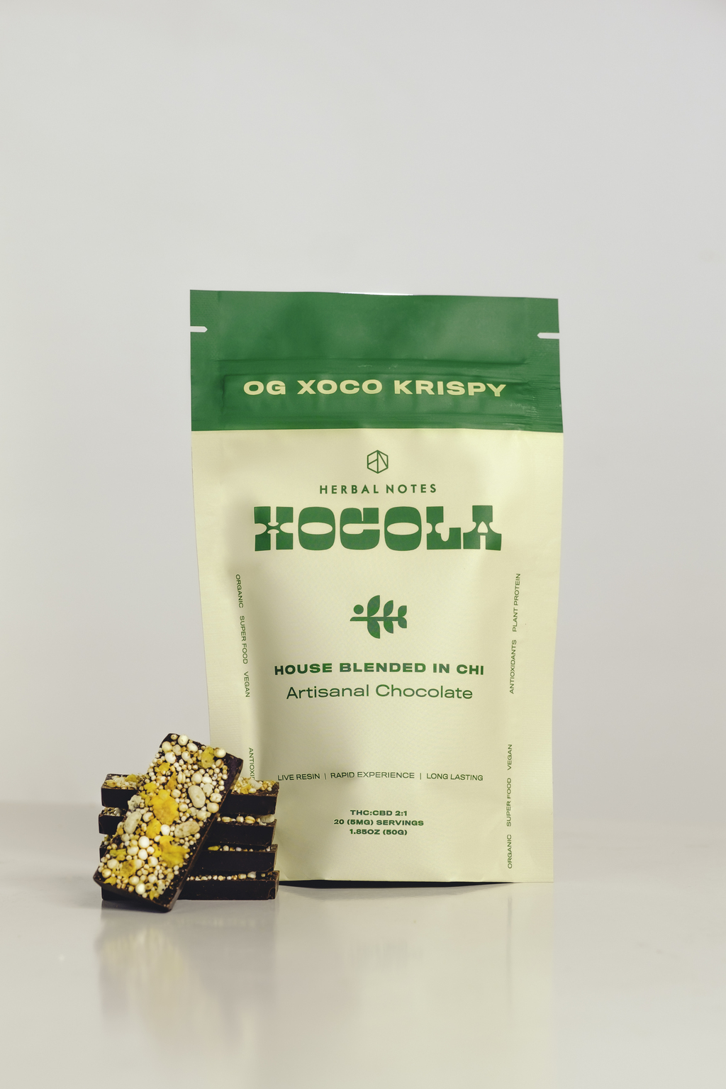 Buy Herbal Notes Edibles Xocola OG Xoco Krispy 100mg 20pk 2:1 image