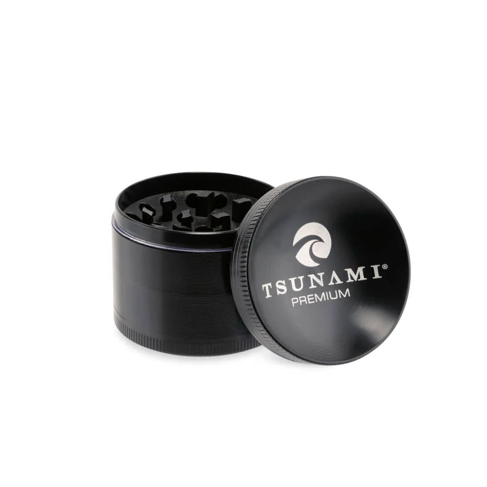 Buy Tsunami Accessories 50mm 4pc Caved Top Grinder Black image