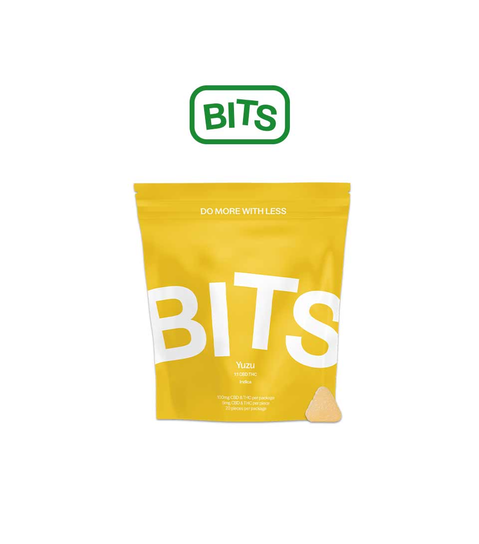 Buy Bits Edibles Yuzu 1:1 THC:CBD Soft Chews 100mg [20 Pk] image