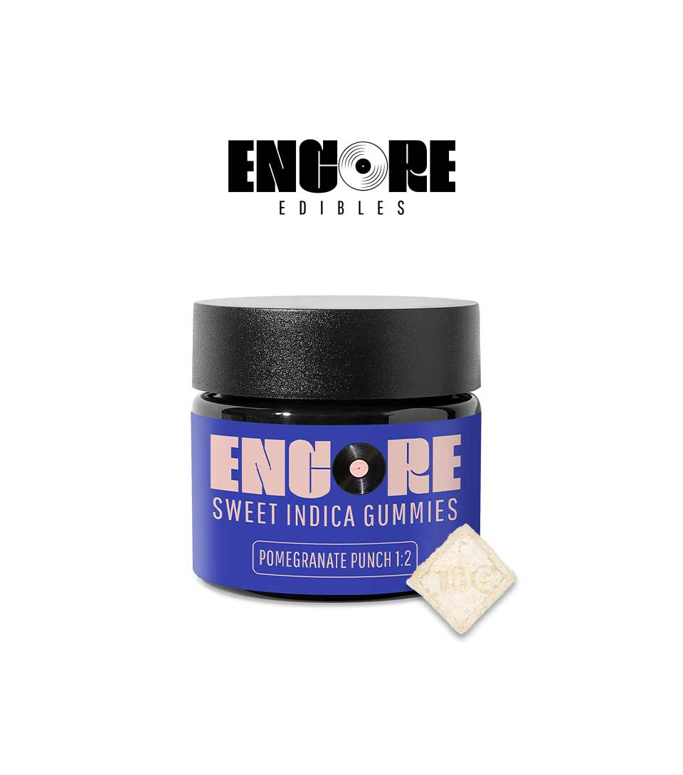 Buy Encore  Edibles Pomegranate Punch 1:2 CBN:THC Soft Chews 100mg [10 Pk] image