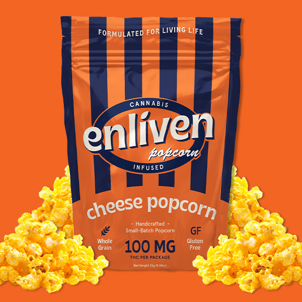 Buy Enliven Edibles Cheese Popcorn 100mg image