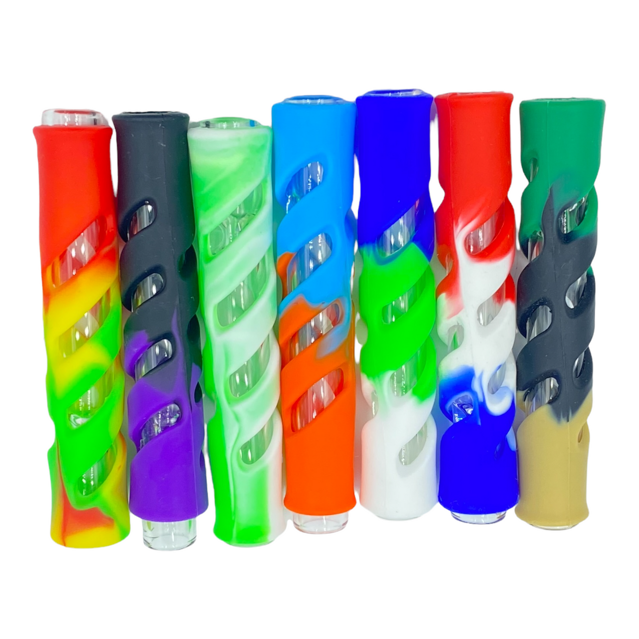 Buy Luvbuds Merch 3.5" Glass Chillum w/ Silicone Cover EACH image