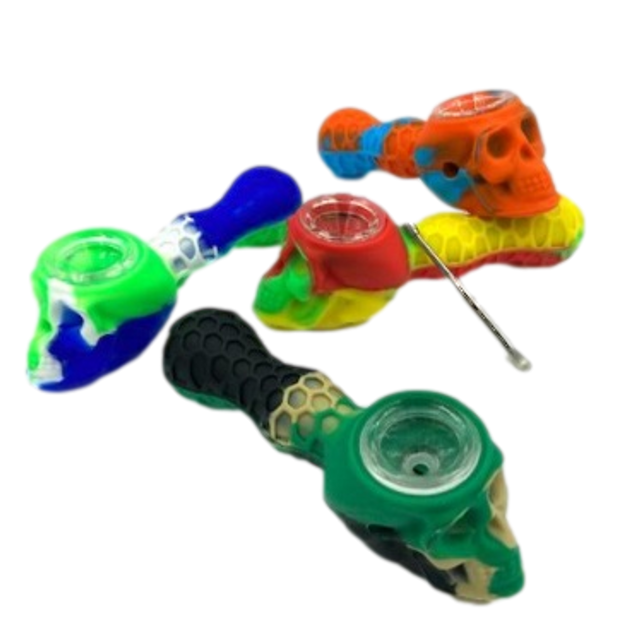 Buy Luvbuds Merch 5" Silicone Skull Pipe EACH image