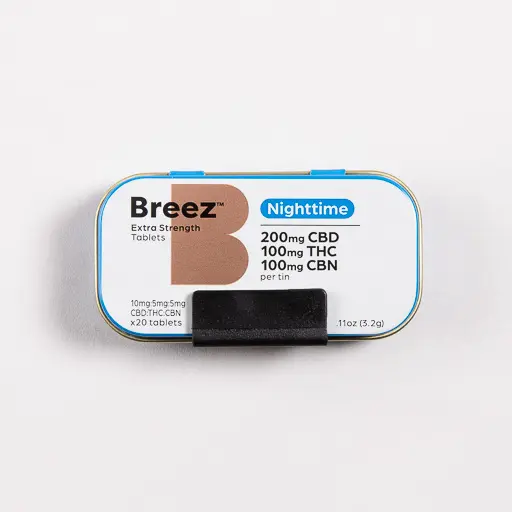 Buy Breez Edibles Extra Strength - Berry Nighttime CBD:THC:CBN 20pk 100mg image