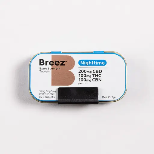 Buy Breez Edibles Extra Strength - Nighttime CBD:THC:CBN 20pk 100mg image