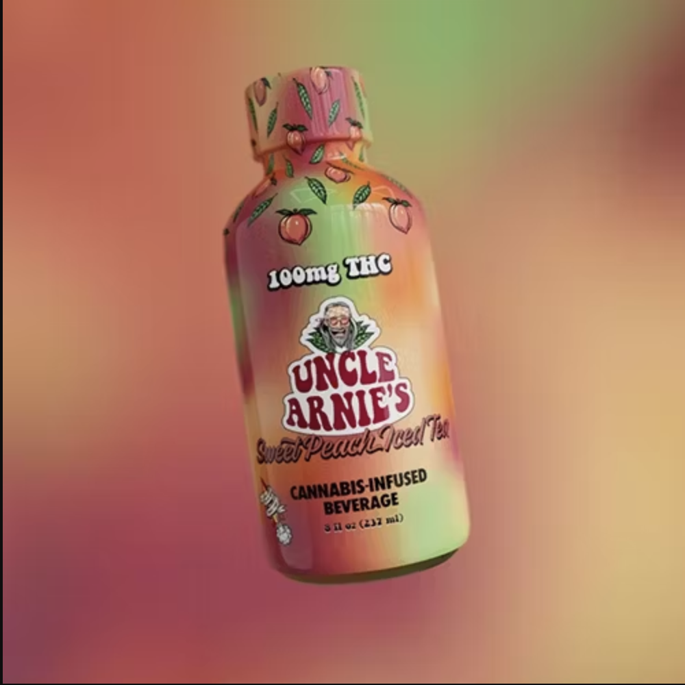Buy Uncle Arnies Beverages Sweet Peach Iced Tea 100mg Single 8oz image