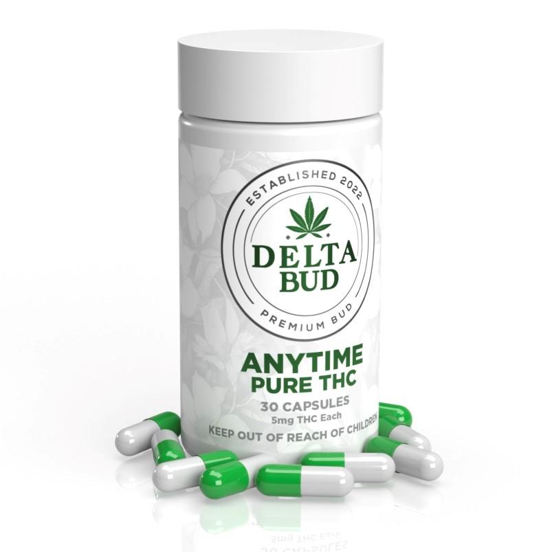 Buy Delta Bud Edibles Anytime Capsules 150mg [30 capsules] image