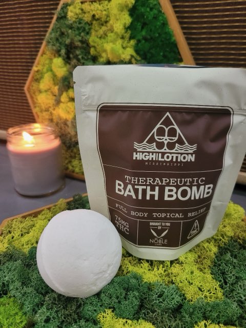 Buy High Lotion Topicals, Lotions and Balms Therapeutic Bath Bomb 75mg image