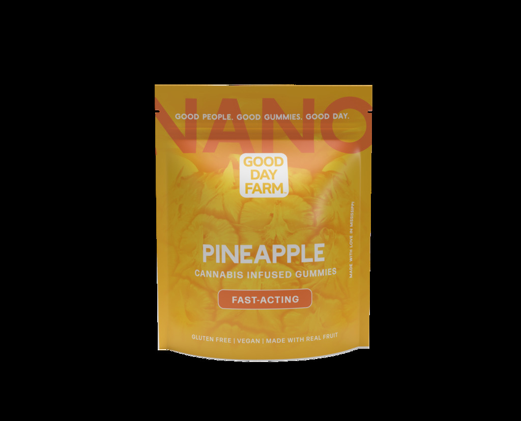 Buy Good Day Farm Edibles Fast Acting NANO Pineapple Gummies 100mg [10 pcs] image
