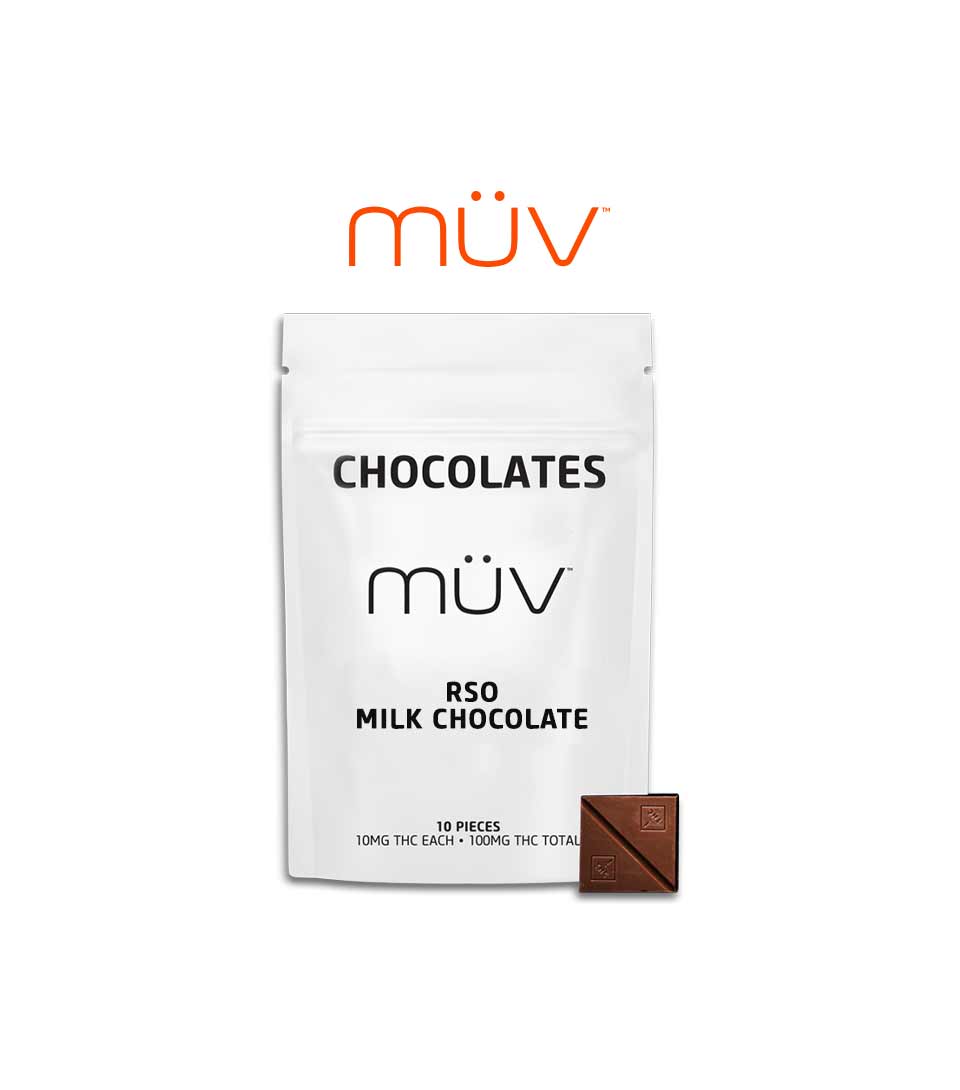 Buy MÜV Edibles RSO Milk Chocolate 100mg [10 Pk] image
