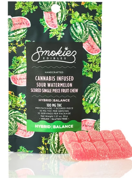 Buy Smokiez Edibles Watermelon  1pk [100mg] image