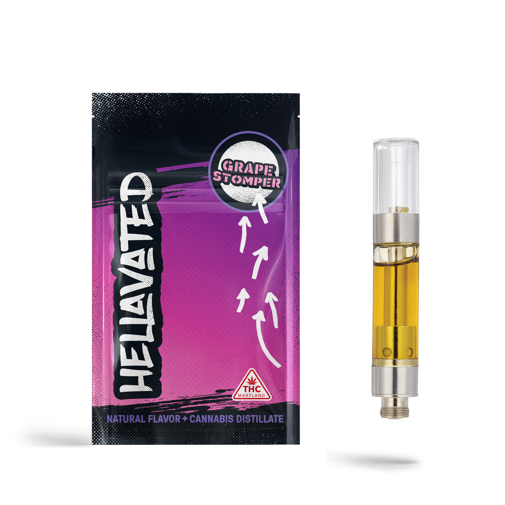 Buy Hellavated Cartridges Grape Stomper 1g image