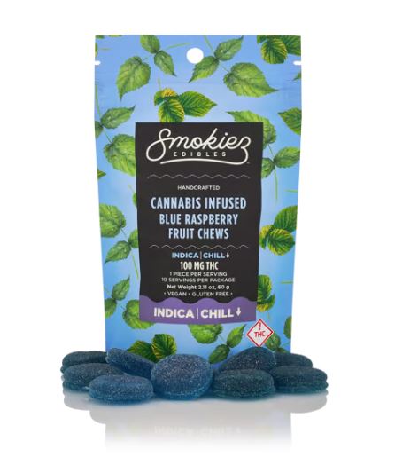 Buy Smokiez Edible Sweet Blue Raspberry 100 mg image