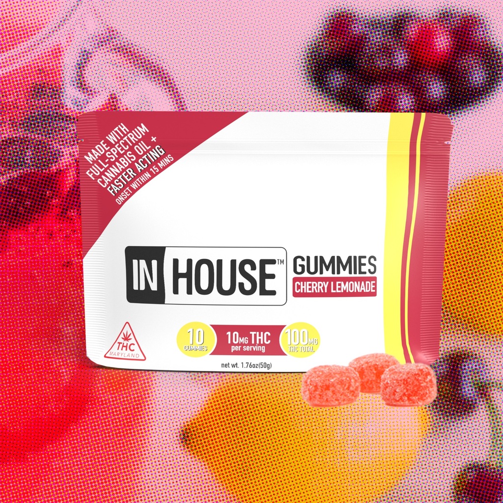 Buy In House Edibles Cherry Lemonade Fast Acting 10mg 10pk image