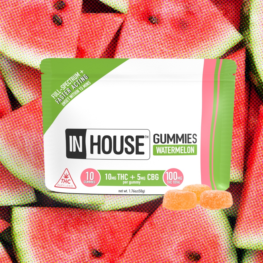 Buy In House Edibles Fast Acting Watermelon 10mg 10pk image