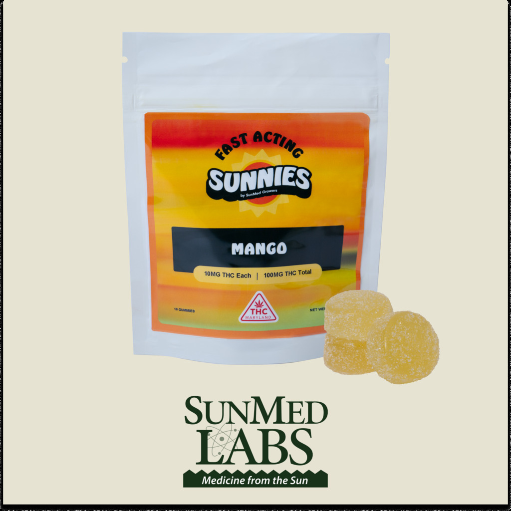 Buy Sunnies Edibles Mango Fast Acting 10mg 10pk image