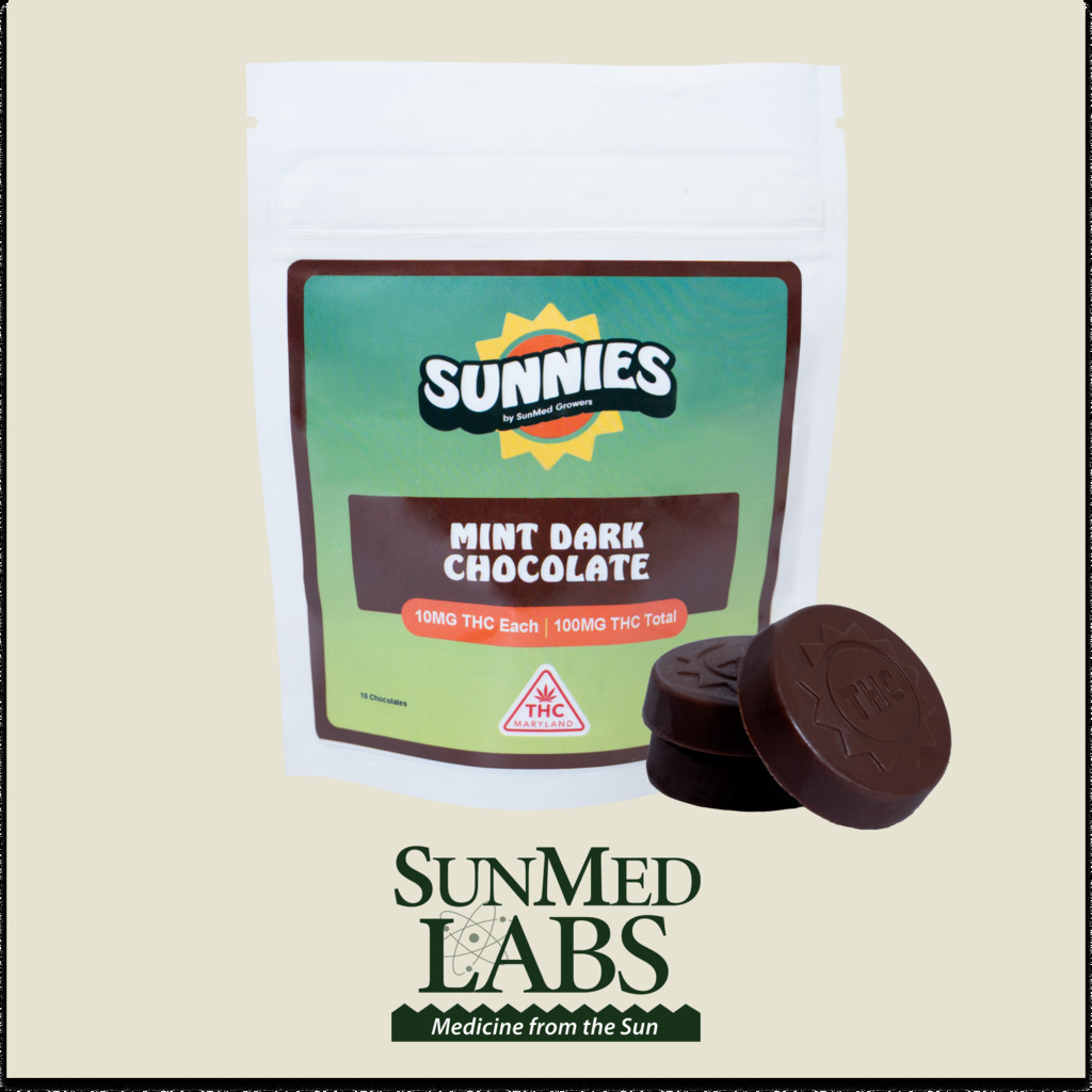 Buy Sunnies Edibles Mint Dark 10mg 10pk image