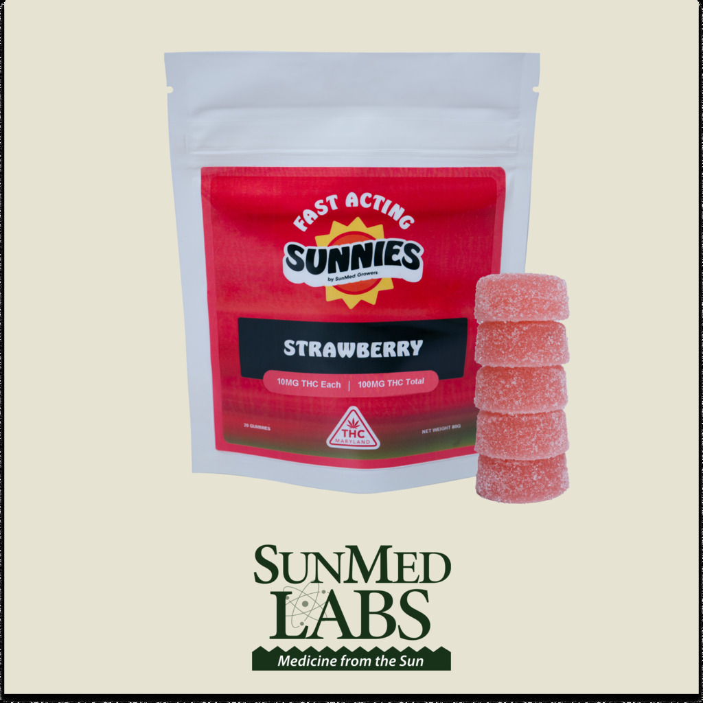 Buy Sunnies Edibles Strawberry 10mg 10pk image