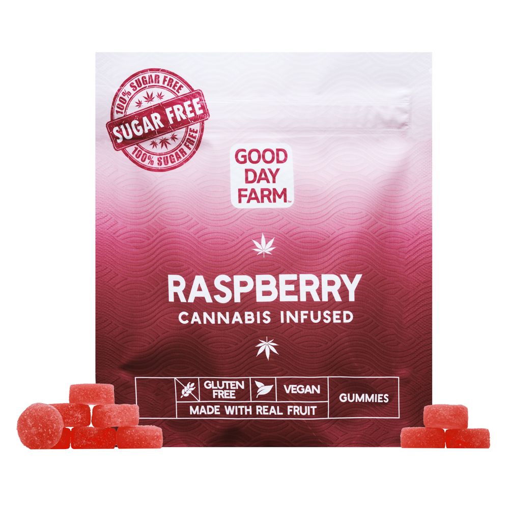 Buy Good Day Farm Edibles  Sugar Free | Raspberry Gummies 100mg [10 pcs] image