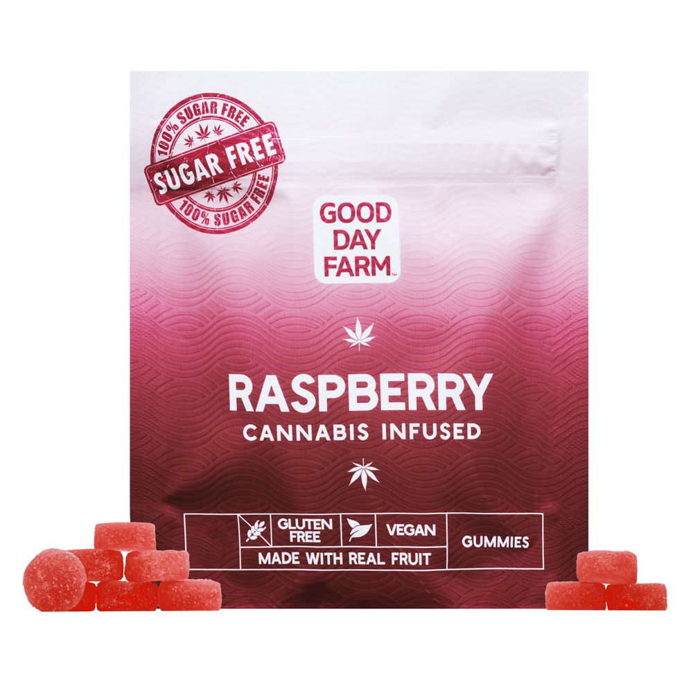 Buy Good Day Farm Edibles  Sugar Free Raspberry Gummies 100mg [10 pcs] image
