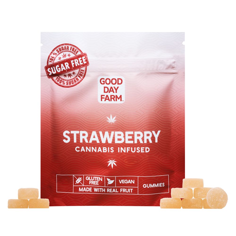 Buy Good Day Farm Edibles Sugar Free Strawberry Gummies 100mg [10 pcs] image