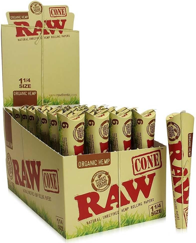 Buy Raw Accessories Organic Hemp Cones 1 1/4 | 6 Pack image №1