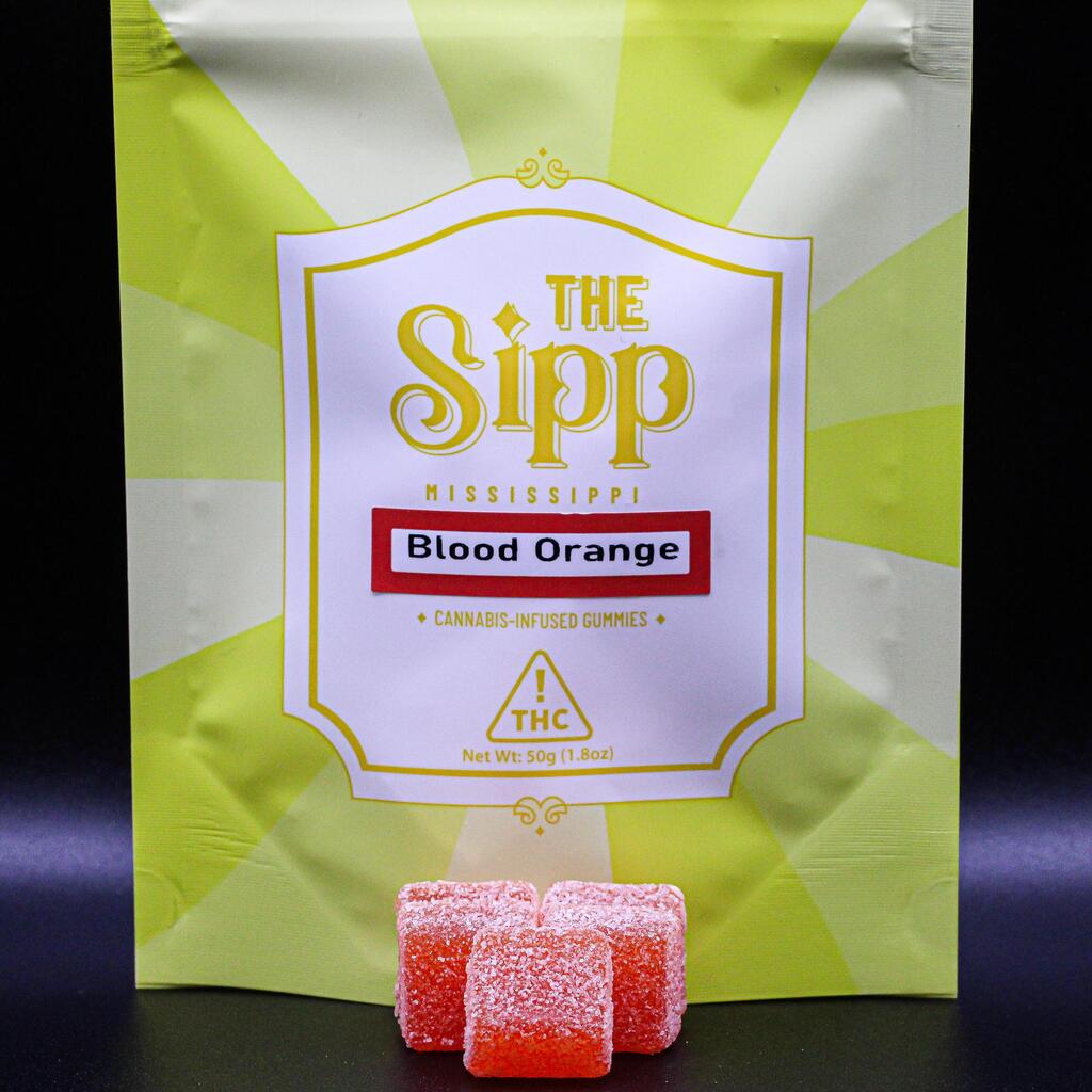 Buy The Sipp Edibles Blood Orange Gummies | Sativa 100mg [10 pcs] image