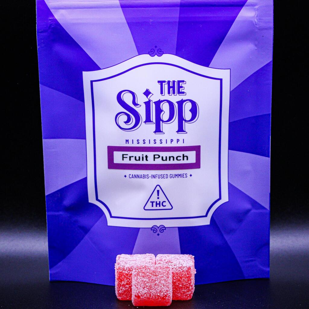 Buy The Sipp Edibles Fruit Punch Gummies | Hybrid 100mg [10 pcs] image