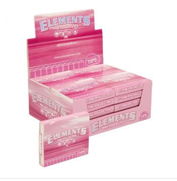 Buy Accessories Elements Pink Pre Rolled Filter Tips 21 Ct image