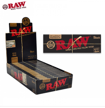 Buy RAW Accessories Black Classic Papers 1 1/4" 50ct  image №0