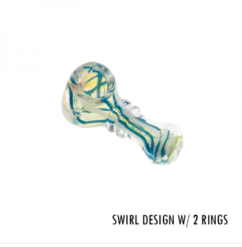 Buy Accessories Swirl Design Glass Hand Pipe 2.5 " image