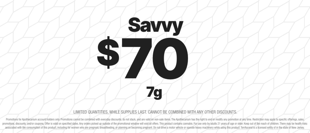 Cannabis Promo, Cannabis Sales, Cannabis Discounts, Cannabis on Sale, Savvy Savings - $70 Savvy 7g! WEB