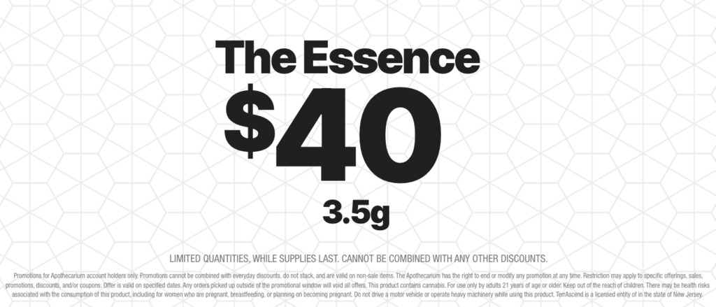 Cannabis Promo, Cannabis Sales, Cannabis Discounts, Cannabis on Sale, July Strains - $40 The Essence 3.5g! WEB