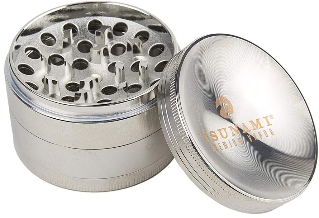 Buy Tsunami Accessories 50mm 4pc Caved Top Grinder Gunmetal image