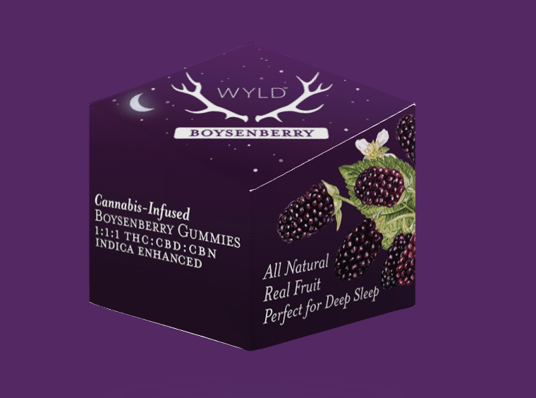 Buy Wyld Edibles Boysenberry 1:1:1 THC:CBD:CBN  100mg image