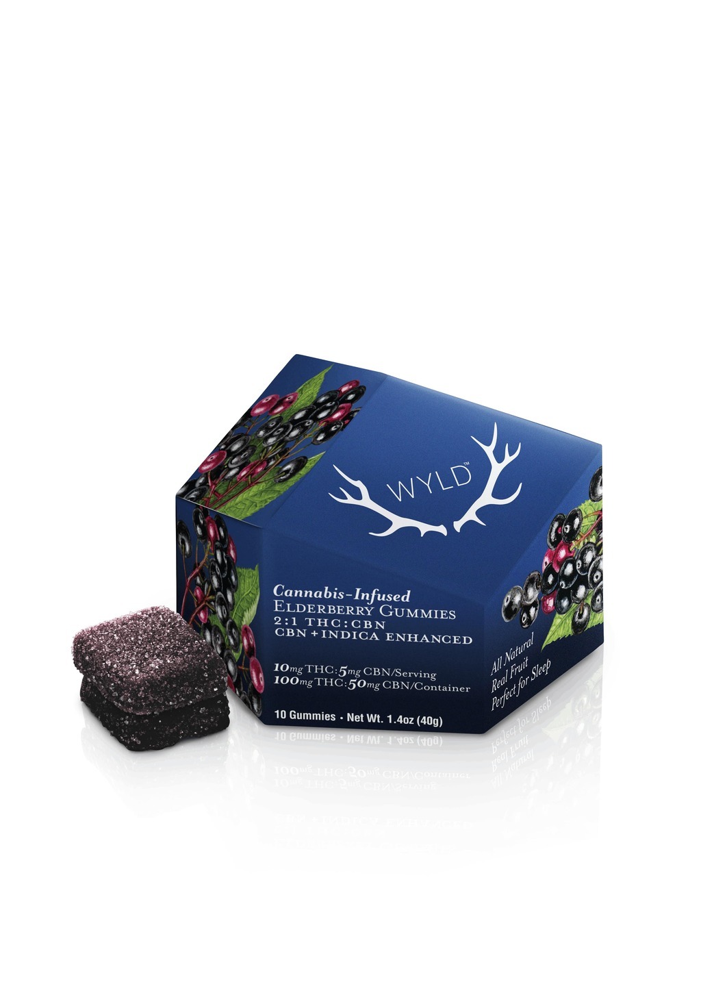 Buy Wyld Edibles Elderberry 1:2 CBN:THC  100mg 10pk image