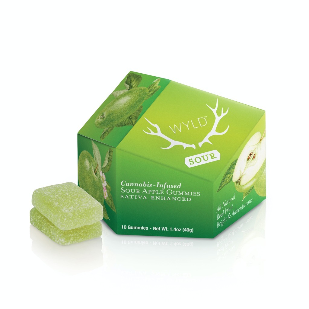 Buy Wyld Edibles Sour Apple 100mg 10pk image