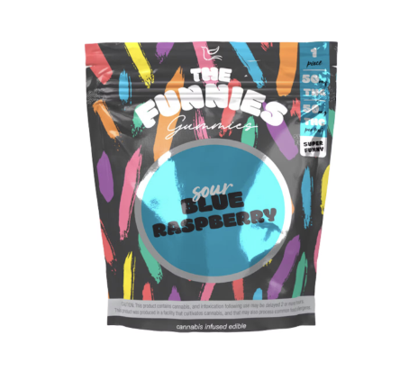 Buy Nature's Grace Edibles Super Funny Sour Blue Raspberry  100mg 2pk image