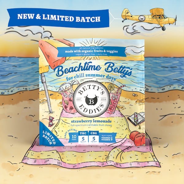 Buy Betty's Eddies Edibles Beachtime Betty's - Strawberry Lemonade 10pk 100mg image