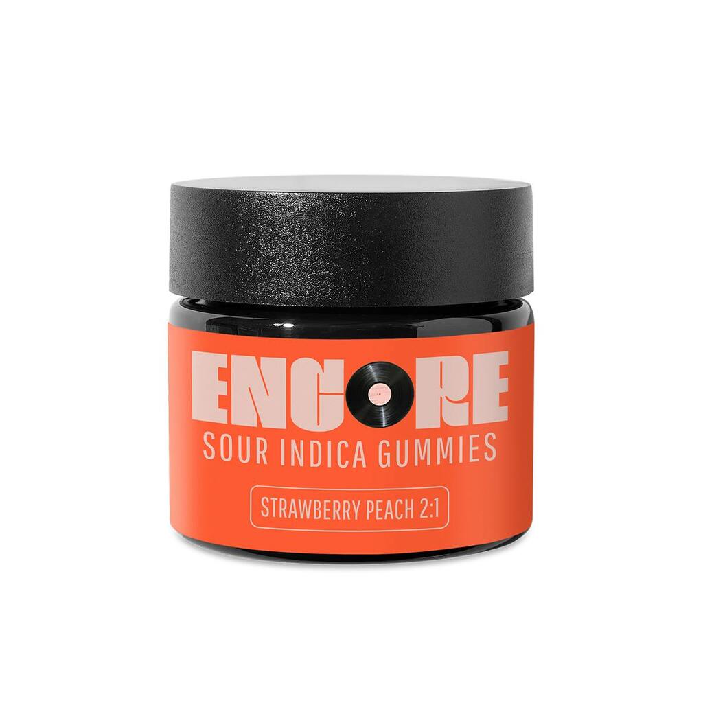 Buy Encore Edibles Edibles 2:1 Sour Strawberry Peach 10pk 100mg image