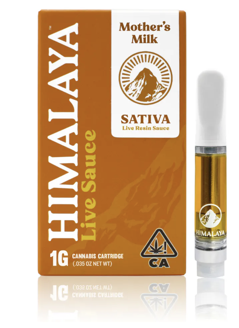 Buy Himalaya Vape Cartridge Live Resin Sauce Mother's Milk Vape Cartridge 1 G image