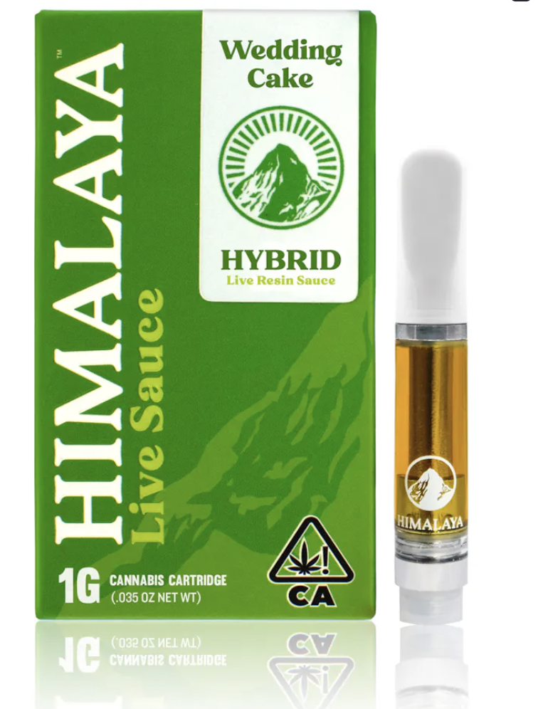 Buy Himalaya Vape Cartridge Live Resin Sauce Wedding Cake Vape Cartridge 1 G image