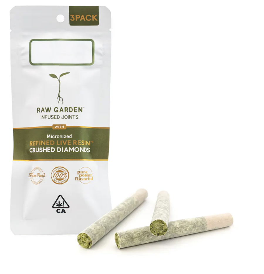 Weed Nap Diamond Infused Joints Raw Garden