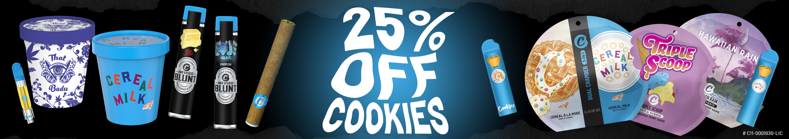 Cannabis Promo, Cannabis Sales, Cannabis Discounts, Cannabis on Sale, 25% off Cookies