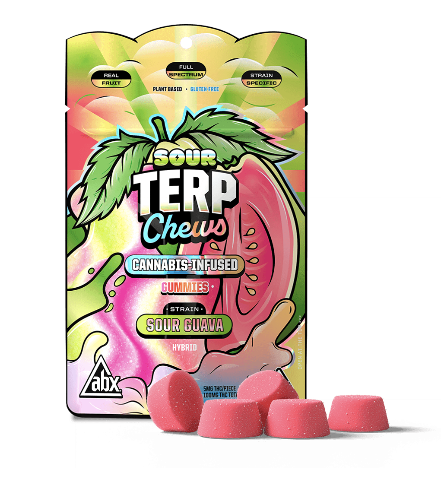 Buy ABX Edible Sour Guava Terp Chews 100 MG image
