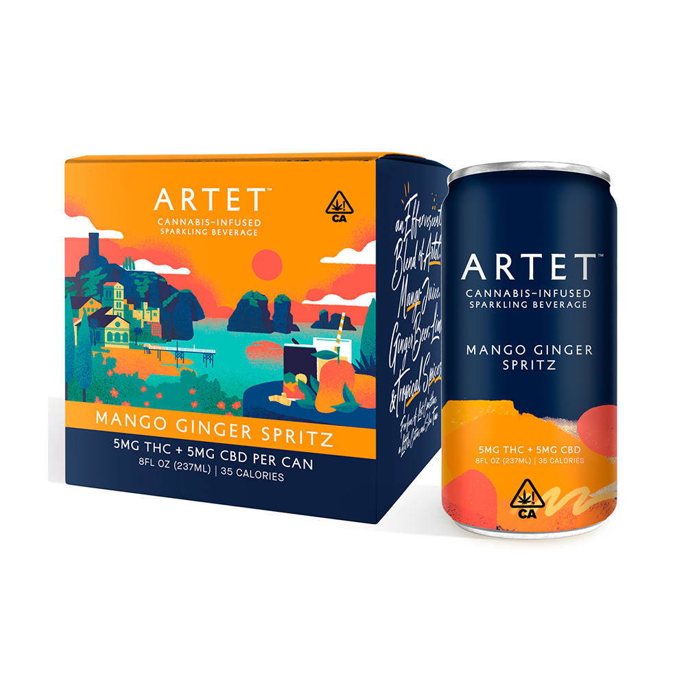 Buy Artet Beverages Mango Ginger Spritz 20mg (4-pack) image