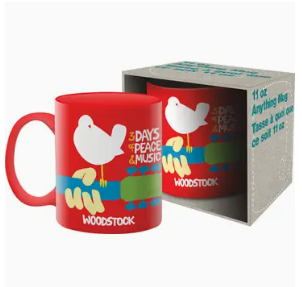 Woodstock Red Guitar and Dove Boxed Mug