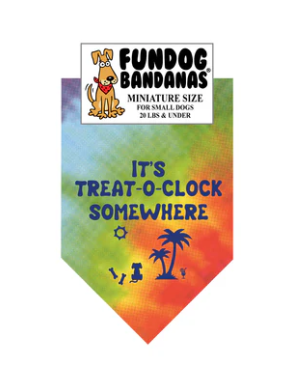 Fundog It's Treat-O-Clock Somewhere Mini Bandana