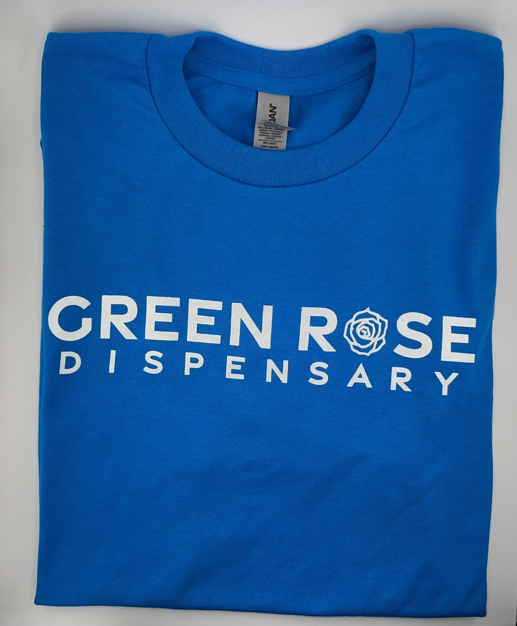 TShirt Sky Blue Green Rose